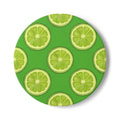 Lime Slice Ceramic Coaster — Bright Citrus Drink Coaster